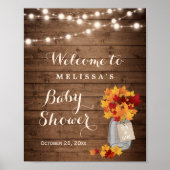 その女の子の紅葉文字列は赤ちゃんシャワーを点灯 ポスター (正面)