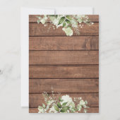 その女の子の緑の手紙の木素朴の赤ちゃんシャワー 招待状 (裏面)