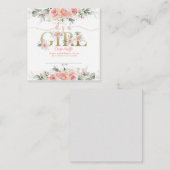 その女の子の赤ちゃんシャワー囲いカード エンクロージャーカード (正面/裏面)