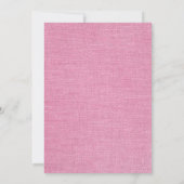 その女の子の金ゴールドピンクのハート赤ちゃんシャワー 招待状 (裏面)