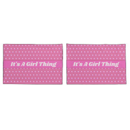 その女の子はピンクの明るい水玉模様 ガーリー 枕カバー