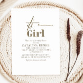 その女の子シックな金ゴールドミニマリスト赤ちゃんシャワー 招待状