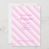 その女の子ピンクのハート弓靴ベビーシャワー招待状 招待状 (裏面)