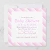 その女の子ピンクのハート弓靴ベビーシャワー招待状 招待状 (裏面)