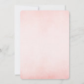 その女の子ピンクのフローラ象の赤ちゃんシャワー 招待状 (裏面)