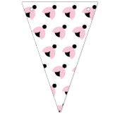その女の子ピンクのラディバグをテーマにした赤ちゃんシャワーのバナー バンティングフラッグ (第1の旗)