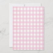 その女の子ピンクの弓カボチャ赤ちゃんシャワーアーチ 招待状 (裏面)