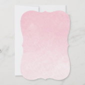 その女の子ピンクの物干しガーリーの赤ちゃんシャワー 招待状 (裏面)