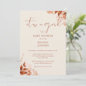 その女の子フローラ秋秋ベビーシャワー 招待状 (スタンド正面)