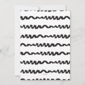 その女の子ベビーシャワータイポグラフィ白黒 招待状 (裏面)