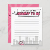 その女の子漫画ブックスーパーヒーローベビーシャワーアドバイス (正面/裏面)