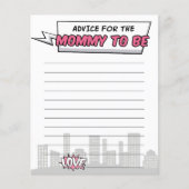 その女の子漫画ブックスーパーヒーローベビーシャワーアドバイス (正面)