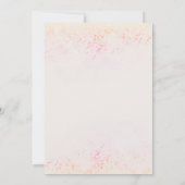 その女の子赤面ピンクハートバルーン赤ちゃんシャワー 招待状 (裏面)