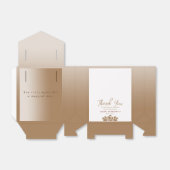 その女の子金ゴールド白フローラ赤ちゃんシャワー フェイバーボックス (折り畳みなし)