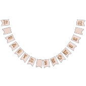 その女の子! またはピンクの金ゴールドのバントは上がりました バンティングフラッグ (全)