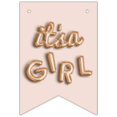 その女の子! またはピンクの金ゴールドのバントは上がりました バンティングフラッグ (第1の旗)