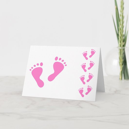 その女の子 – ベビーシャワー生まれたばかりの、 招待状 (正面)