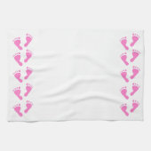 その女の子-生まれたばかりのなベビーシャワー キッチンタオル (横)