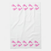 その女の子-生まれたばかりのなベビーシャワー キッチンタオル (縦)