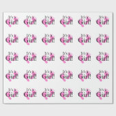 その女の子-生まれたばかりのなベビーベビーシャワー ラッピングペーパー (フラット)