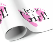 その女の子-生まれたばかりのなベビーベビーシャワー ラッピングペーパー (ロールコーナー)