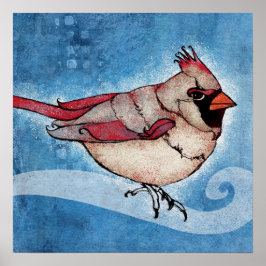 その女性は（鳥）ショウジョウコウカンチョウのポスター壁画だ ポスター