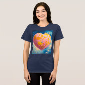 その宇宙は愛に感動した トライブレンドTシャツ (正面全面)