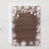 その寒い外のスノーフレーク冬の木の赤ちゃんシャワー 招待状 (裏面)