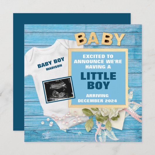 その少年のデジタル妊娠の発表 案内状 (正面/裏面)