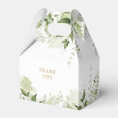 その少年の緑の植物性の金ゴールドの赤ちゃんシャワー フェイバーボックス (裏面サイド)