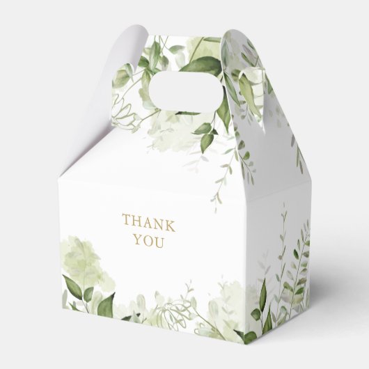 その少年の緑の植物性の金ゴールドの赤ちゃんシャワー フェイバーボックス (裏面サイド)