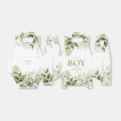 その少年の緑の植物性の金ゴールドの赤ちゃんシャワー フェイバーボックス (折り畳みなし)