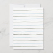 その少年ユーカリ緑の気球の赤ちゃんシャワー 招待状 (裏面)