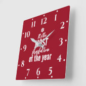 その年で最もストレスの多い時間 スクエア壁時計 (傾斜)