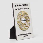 その年の事業モダン承認の使用人 フォトプラーク (側面)