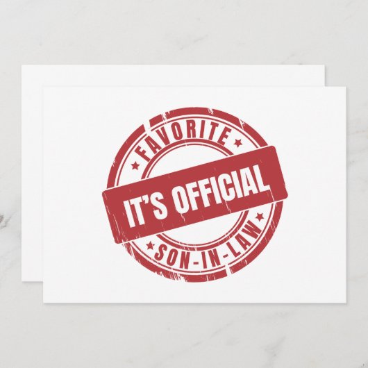 その役人は法律お気に入りのの息子である 招待状 (正面/裏面)