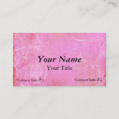 その後ずっとピンクのダマスク織及びToileの名刺 名刺 (裏面)