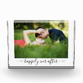 . .その後ずっと幸せに過ごす優雅な結婚式の写真 フォトブロック (正面)