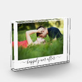 . .その後ずっと幸せに過ごす優雅な結婚式の写真 フォトブロック (左)