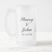 その後ずっと幸せパーソナライズされたに新郎新婦 フロストグラスビールジョッキ (左)