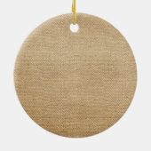 その後ずっと幸福にヴィンテージのバーラップ セラミックオーナメント (裏面)