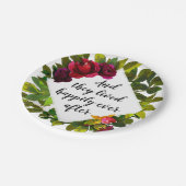 その後ずっと幸福に花の結婚式の引き出物 ペーパープレート (アングル)