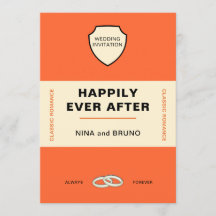 その後ずっと幸福に表紙の結婚式招待状