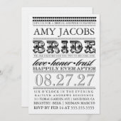 その後ずっと幸福にGCのヴィンテージのブライダルシャワー 招待状 (正面/裏面)