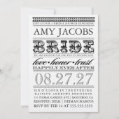 その後ずっと幸福にGCのヴィンテージのブライダルシャワー 招待状 (正面)