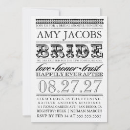 その後ずっと幸福にGCのヴィンテージのブライダルシャワー 招待状