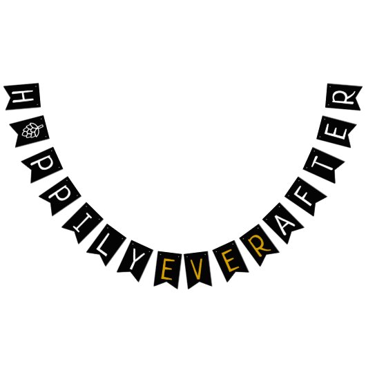 その後ずっとHoppilyの男女共学の結婚式のブライダルシャワー バンティングフラッグ (全)