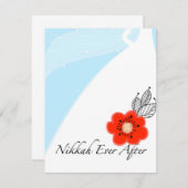 その後ずっとNikkahの結婚式招待状カード 出欠カード (正面/裏面)