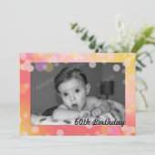 その後と今より年上の女性の写真誕生日 招待状 (スタンド正面)