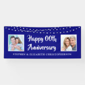 その後の任意の記念日と今の写真ライトブルー 横断幕 (横)